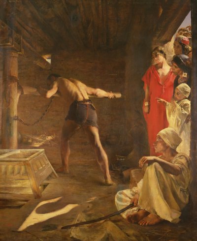 Samson Turning the Philistines Millstone, 1887 by Paul Alexander Alfred Leroy